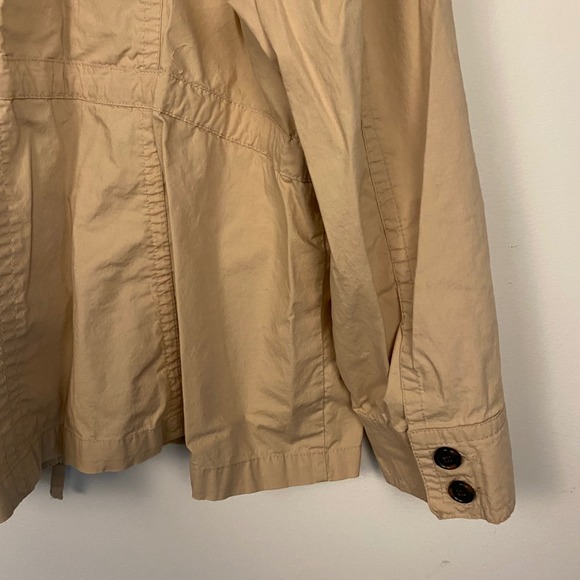 Lane Bryant Womens Tan Cotton Blend Utility Jacket‎ Size 20 Button Down - Picture 6 of 6